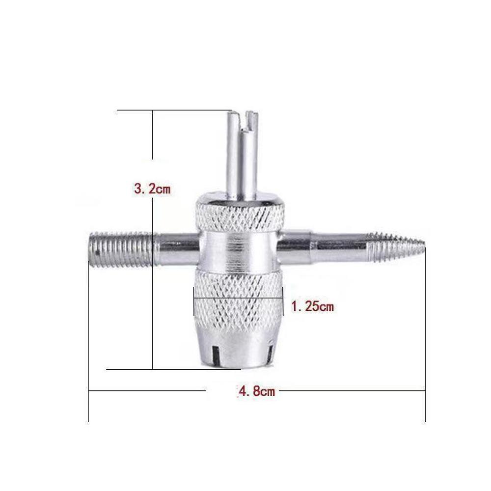 2/5/10/20 pcs Tyre valve core tools valve core 4 Way Car Truck Tire Screwdriver Valve Stem Core Remover Installer Tool