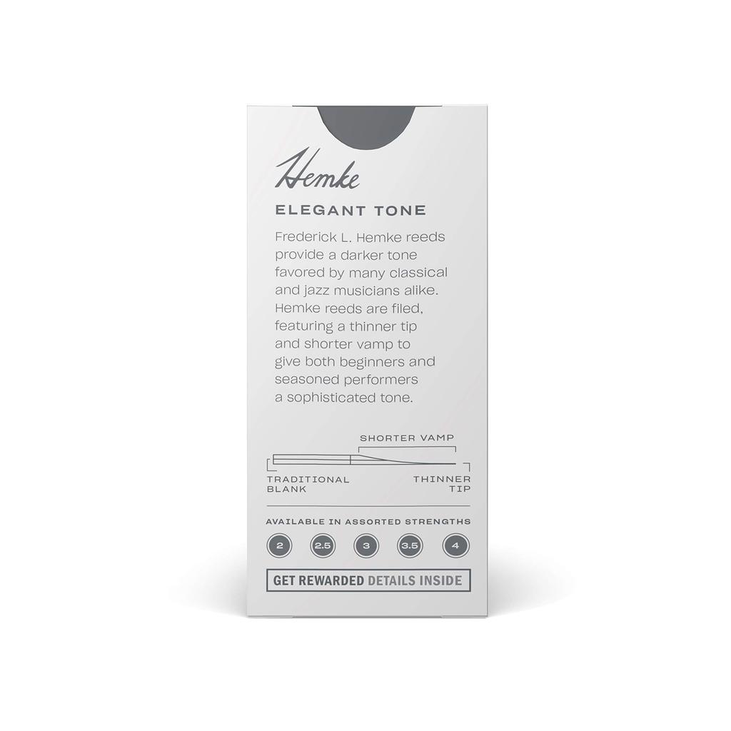 D'Addario WoodWinds Frederick L. Hemke Reeds for Soprano Saxophone, RHKP5SSX250, Hardness: 2.5, Pack of 5