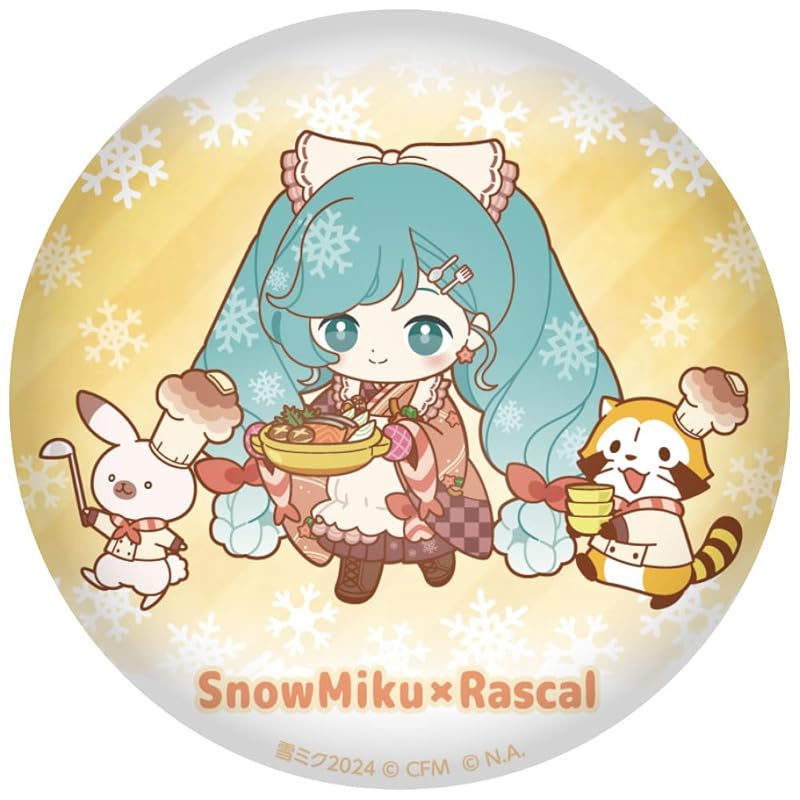 

Snow Miku 2024 x Rascal Puni Puni Can Badge персонаж Chibi ver. [B]