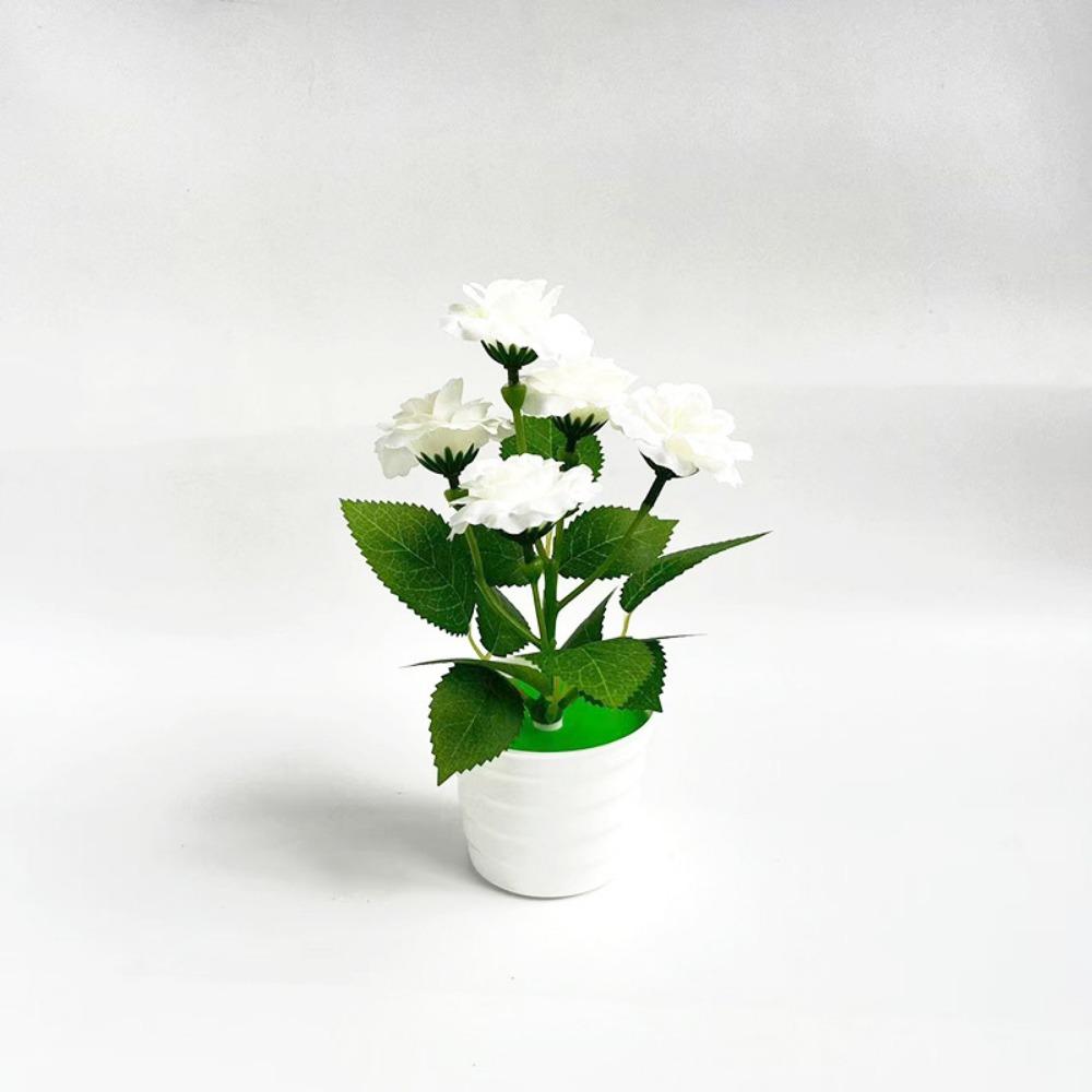 

Искусственные розы в горшках, многоцветковые, бонсай, украшения для гостиной белый