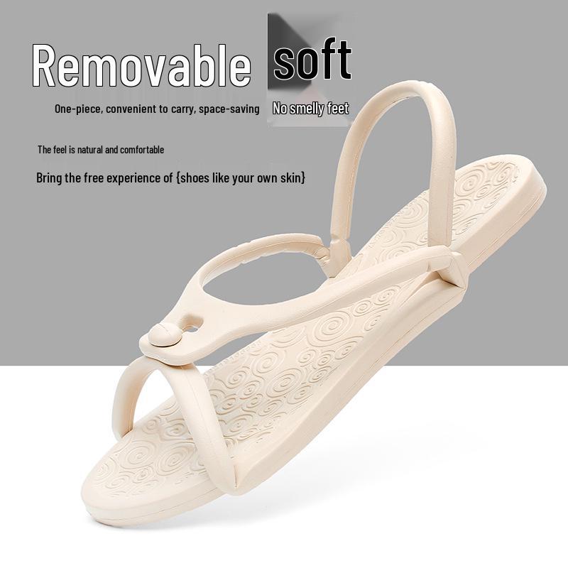 Men's & Women's Non-slip Foldable Travel Sandals - Portable Two-way Beach & Hotel Slippers
