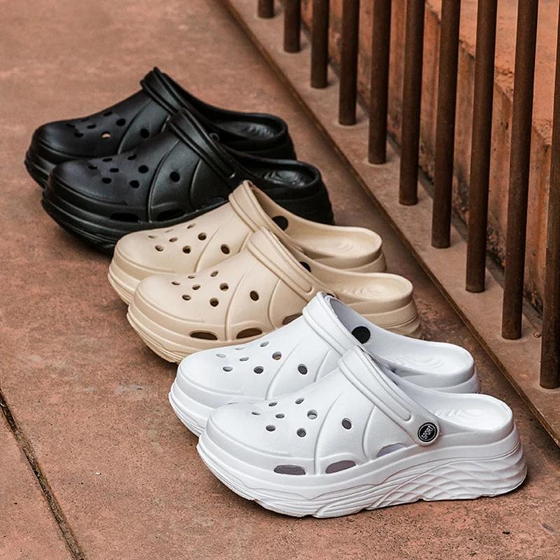 Fashion Fashion Platform Sandals for Women Thick Sole Non Slip Beach Sandals Woman Summer 2025 Lightweight Wedge EVA Clogs Garden Shoes