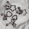 Heart Star Bowknot Charm Keychains Sweet Lovely Pendant Hangings Ornament Keyring Backpack Decoration for Women Girls