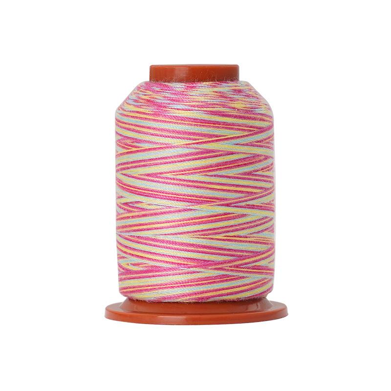 DIY Home Sewing Machine Thread Colorful Polyester Thread, Rainbow Small Roll Colorful Thread Hand Sewing Thread 402 Sewing Thread