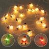 2025 Christmas Lights String Santa Claus Snowman Battery-operated Garland LED Christmas Decorative Light Party New Year's Decor