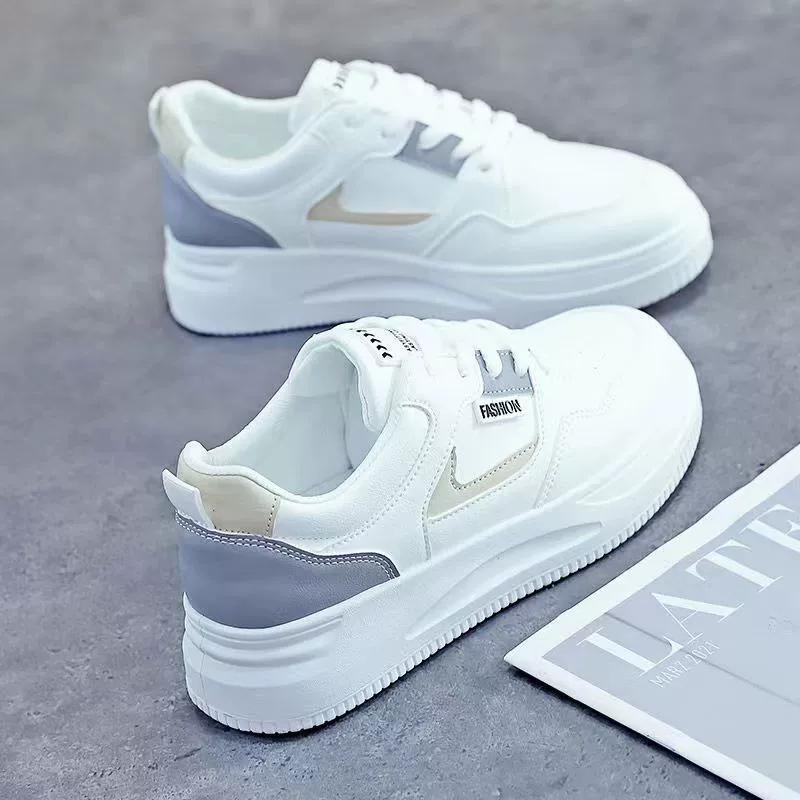 Women's Casual & Fashion Sneakers Letter Patch Color Block Skate Shoes Low Top Lace Up Shoes