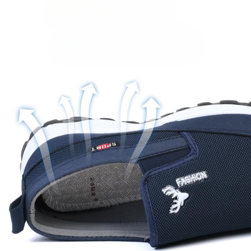 Men Penny Boat Shoes Sports Shoes Breathable Orthopedic Travel Plimsolls Flat Slip On for Outdoor Activity Hiking Walking