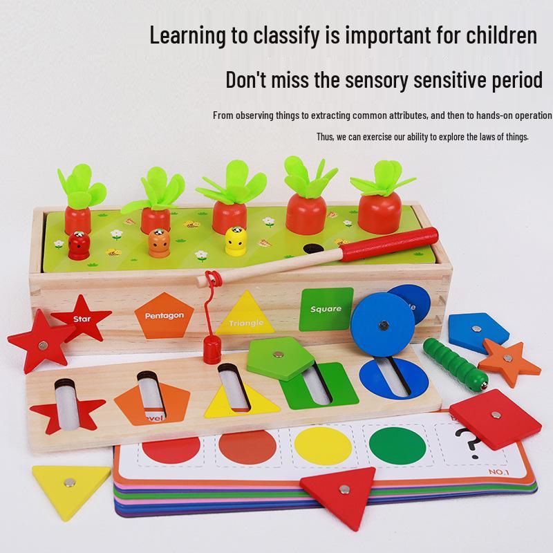 

Монтессори Детская коробка для сортировки форм для раннего когнитивного развития и распознавания цветов