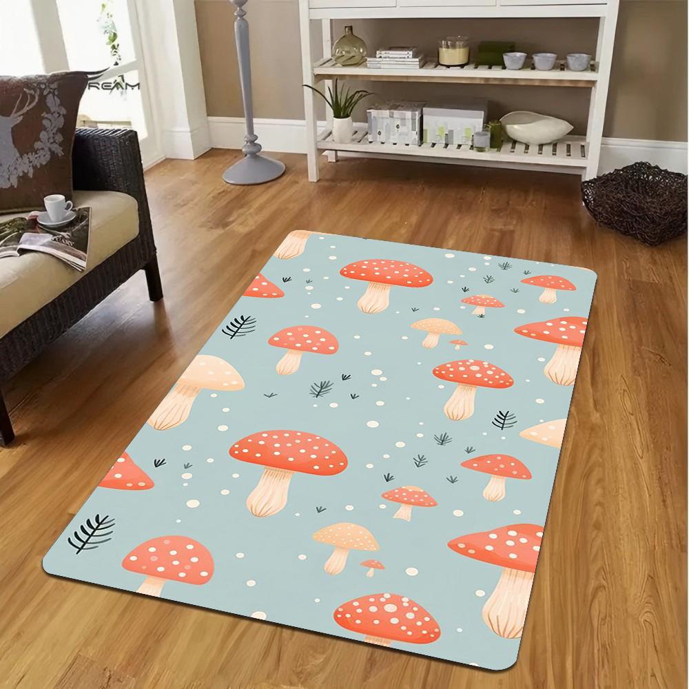 Creative INS Witch Forest Red Mushroom Magic World Carprt for Living Room Bedroom Decor Soft Area Floor Mat Kitchen Rug Gift