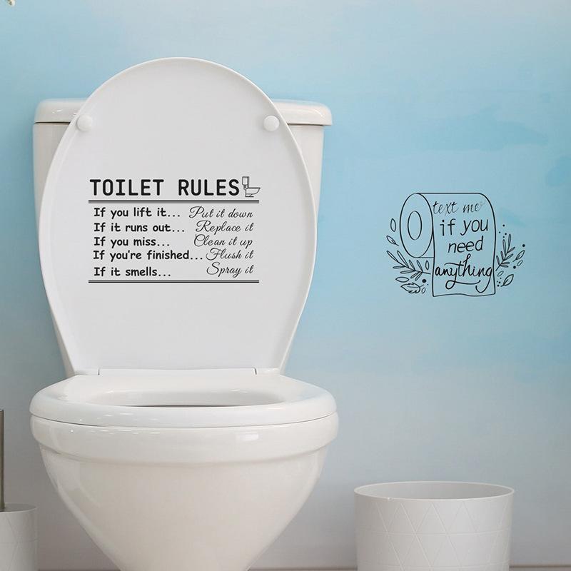 Toilet Stickers, Bathroom Stickers and Wall Stickers for Bathroom Decoration