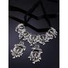 Latest Stylish Traditional Oxidised Silver Necklace Jewellery Set for Women