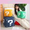 Mark Question Mario Box Plush Toy Cartoon Stuffed Doll Room Sofa Gift Decoration