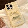 Korean-style fresh polka dot bow iPhone 16 phone case, suitable for Apple 17, soft 13, 3D 15 Pro Max, 12