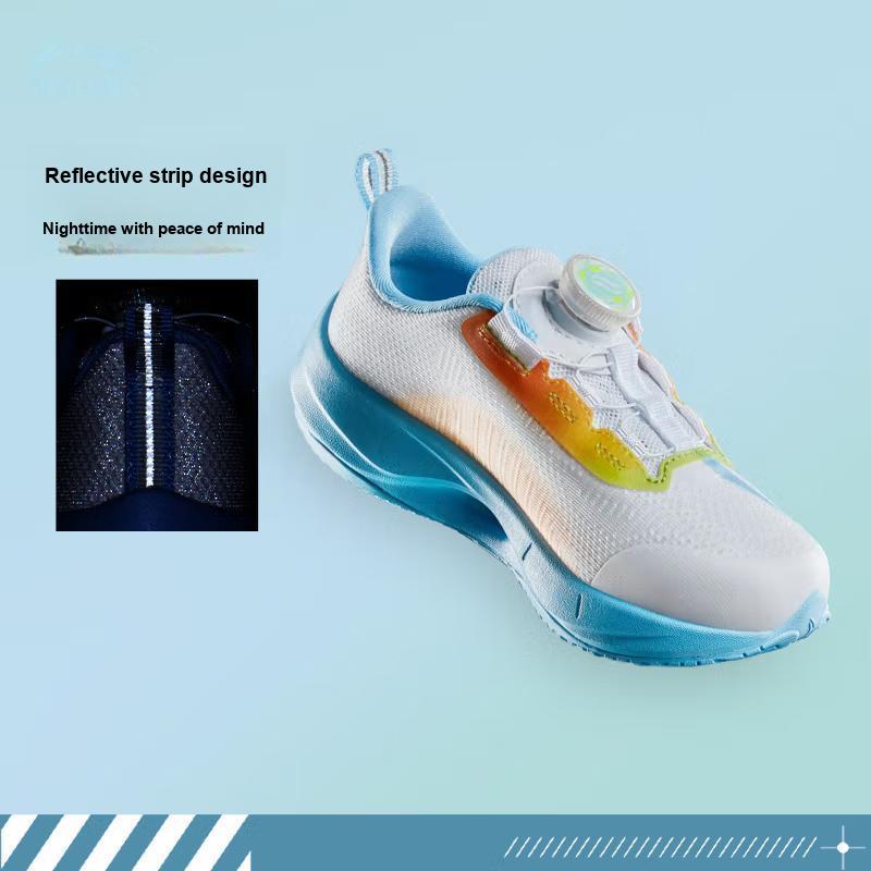 Li Ning Kids Ultra Light 21 Fabric Lightweight High Resilience Durable Quick Easy On Off Low Top Casual Shoes Kids sneaker YKAU008-1