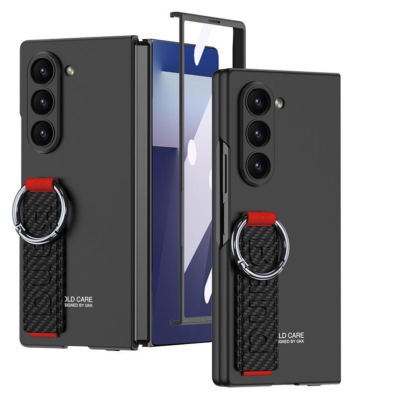 Cross-border Z FOLD7 Phone Case with Precise Camera Hole & Elastic Wrist Strap, Integrated Film, & Shell Protection