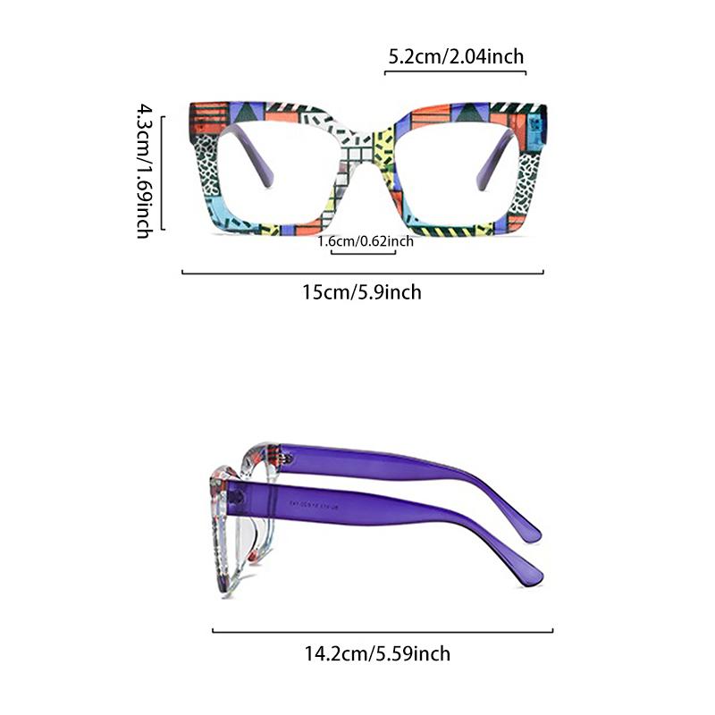 KAMMPT Vintage Square Glasses Women 2024 New Fashion Multi-color Rim Optical Frames Trendy Stylish Blue Light Blocking Eyewear