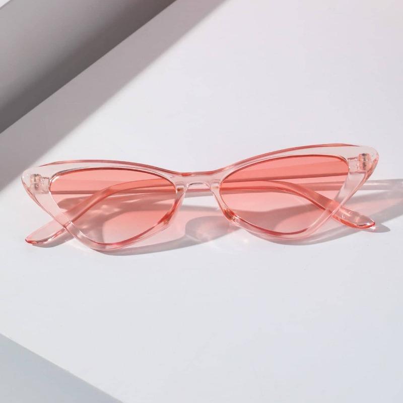 

Милые женские персонализированные солнцезащитные очки «кошачий глаз» розового цвета с окрашенными линзами, очки Y2K, летние дорожные солнцезащитные очки в богемном стиле розовый