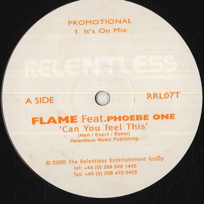 

12inch Record FLAME - Can You Feel THIS RRL07T RELENTLESS UK Rap & Hip-Hop/R&B Used