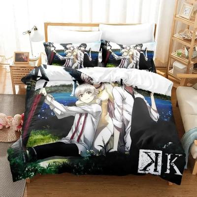 K-Projekt Mikoto Suoh No Blood! Kein Knochen! Keine Asche! Bettwäsche-Set mit Kissenbezug Bettdecke Bettbezug Weich Queen Super King Size