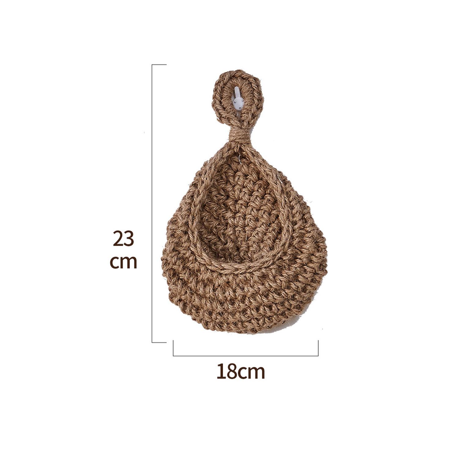 

Handwoven Hanging Wall Vegetable Fruit Basket Organizer Container Decor for Kitchen Garden Mount Wall Plant Flower Onion Storage