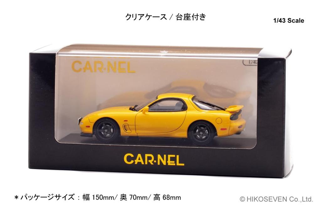 Hiko Seven CARNEL Scale Mazda Type 1997 Sunburst Yellow Finished Product CN439701 1/43 RX-7 RS-R (FD3S)