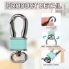 Set of 2 Metal Keychain Key Clip Hook Key Ring Holder Organizer Swivel Buckle Leather Keychain Buckle Car Accessory Bag Wallet [uxcell] Black/Cyan