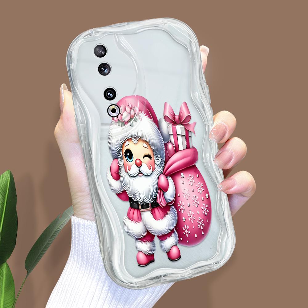 Cute Cartoon Pattern Cream Texture Casing Wavy Edge Soft Silicone Cover Phone Case for Huawei Honor Infinix Tecno iPhone
