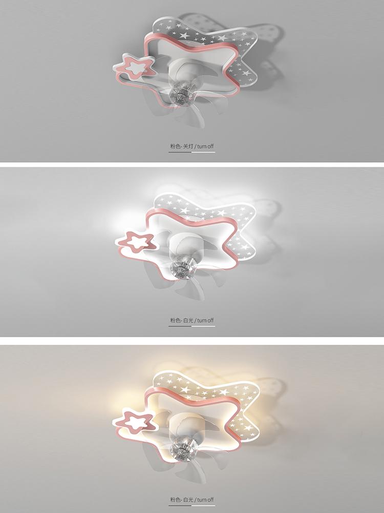 New Kids Fan Ceiling Lamp Princess Room Aircraft Boys Girls Bedroom Study Fanner Chandelier Lighting