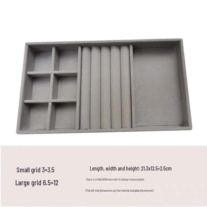 

Набір оксамитових коробок для зберігання ювелірних виробів: Піднос з відділеннями для сережок, каблучок, браслетів (3 або 4 штуки)