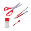 Wutu BBQ Scissor Tongs & Silicone Brush Set