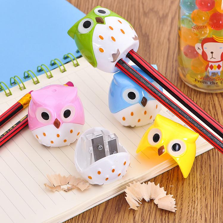 Adorable Owl Pencil Sharpener for Kids - Creative Student Stationery from Korea