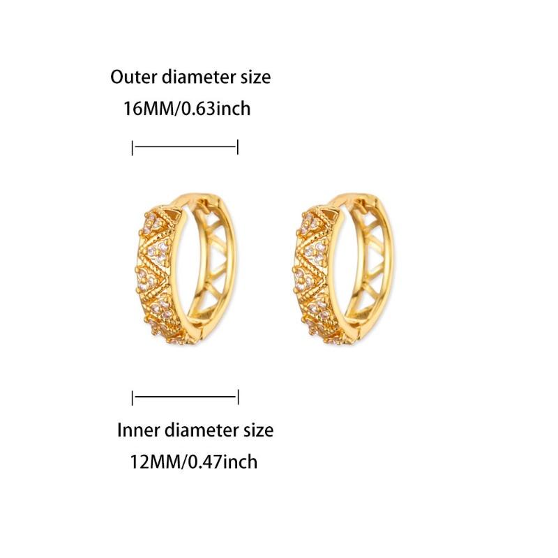 Multi-style Exquisite Geometric Butterfly Inlaid with Zircon Earrings Women's Fashion Retro Temperament Versatile