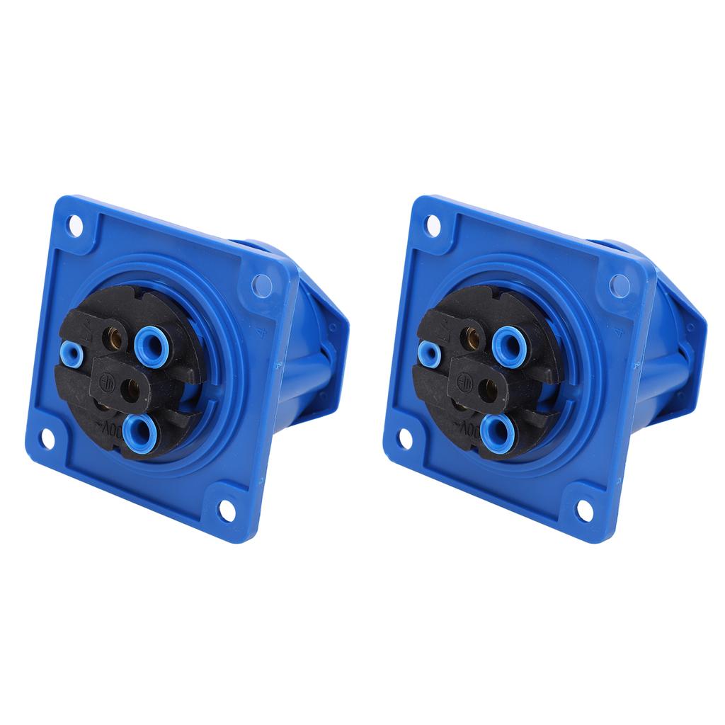 2 buc priză industrială monofazată, 3 pini, rezistentă la explozie, impermeabilă, 16 A, 3 găuri, 220250 V