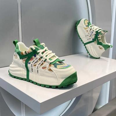 Masīvas vīriešu sporta kurpes, 2025. gada pavasaris, rudens, jauns, grezns, paaugstināts augstums, apavi ar platformu, komfortabli skrejkurpes Chaussure Homme