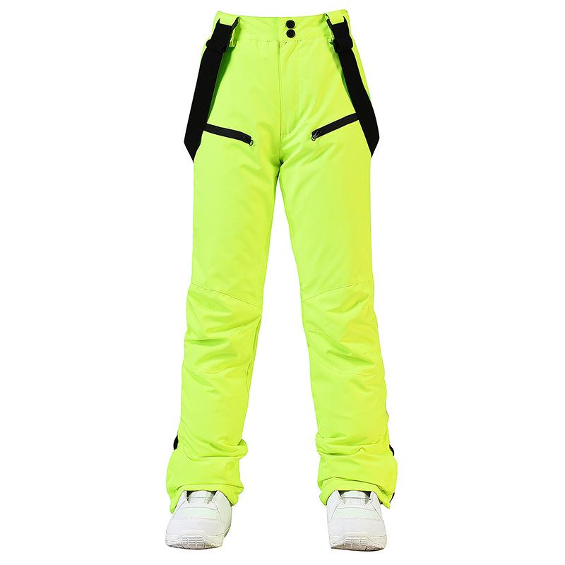 New Style Ski Pants Men and Women Suspender Ski Pants Winter Windproof Waterproof Warm Thickened Single-board Double-board Ski Pants