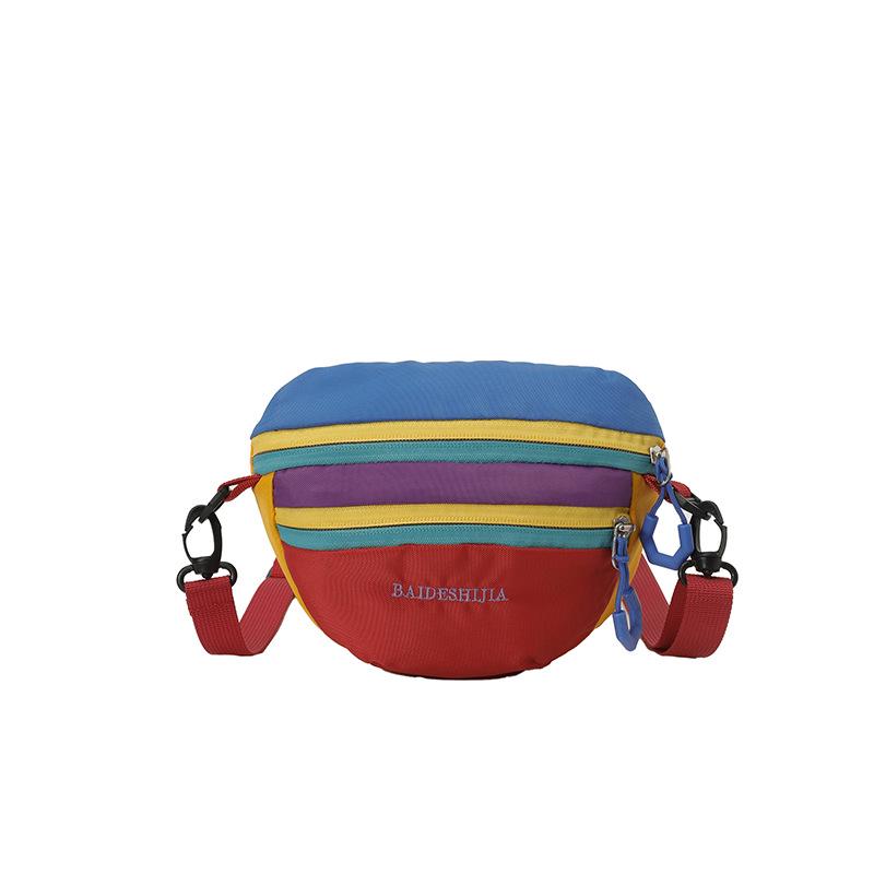 Women's Color Block Lightweight Crossbody Bag – Versatile Multi-Layer Sports and Hiking Mini Shoulder Bag