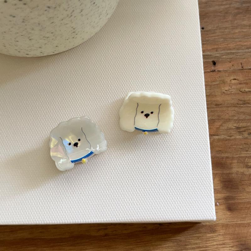 

2pcs Cute Cartoon Animal Hairpins Double-color Acrylic Lovely Cat Dog Rabbit Hair Clips Girl s Funny Headwear