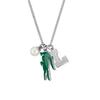 LACOSTE Stainless Steel Necklaces Unisex Silver/Green 2040453