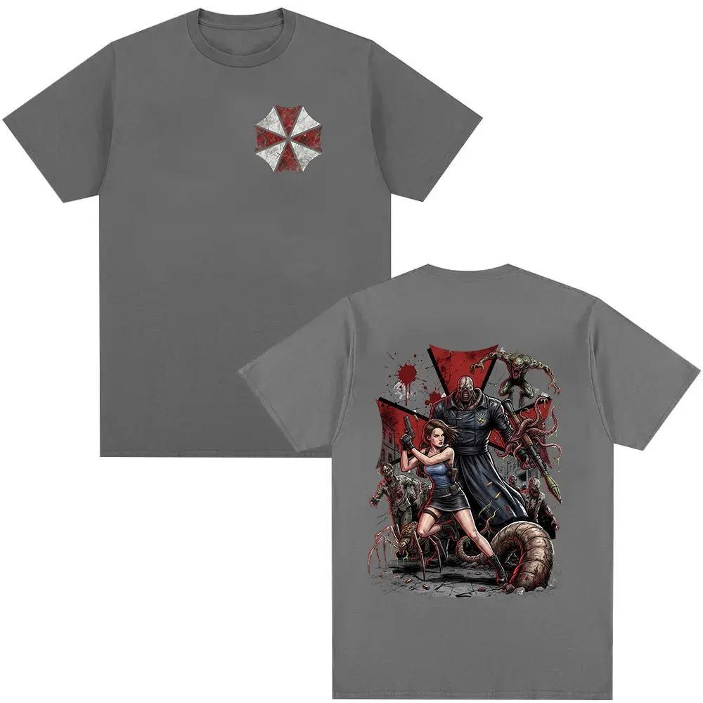 2026 Game Player Resident Evil 4 Fans Merch T Shirt Men's Classic Gothic Cosplay Short Sleeve T-shirts Cotton T-shirt Streetwear