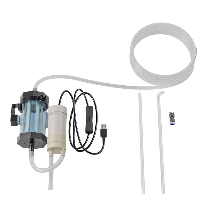 1 Set USB Powered Low Noise Aquarium Pump Portable 280GPH Aquarium Water Changer Fish Tank Cleaning For Aquarium