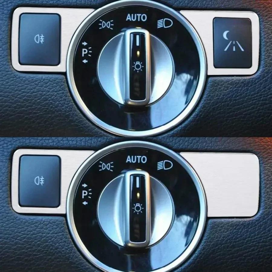 2025 Hot Racing Grills Car Head Light Lamp Switch Cover Sticker Trim For Mercedes Benz A B C E GLK CLA Class C117 W176 W246 W204