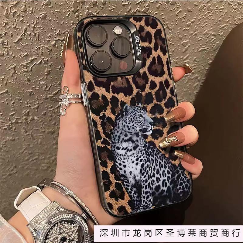 The new leopard print is suitable for iphone16 mobile phone case Apple 15promax/14 personality 13pro12 Europe and America 11xr.