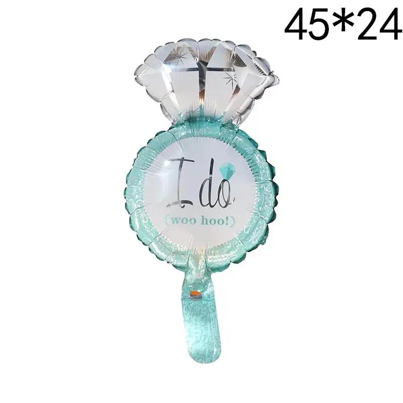 Diamond Ring Balloon Valentine's Day Proposal Balloon Wedding Room Decoration Diamond Ring Aluminum Film  Balloon