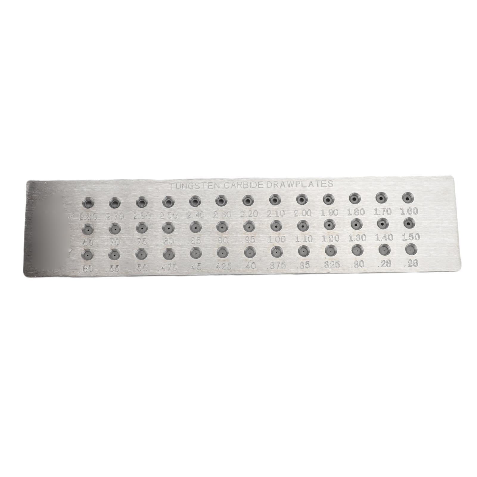 Automobile And Motorcycle Supplies Gold/Silver And Wire Drawplate Tungsten Carbide Round Draw Plate 39 Holes 0.26 2.8Mm Drawplate For Jewelry Making