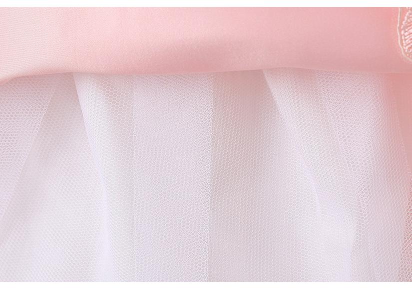 Girls' Formal Princess Festival Performance Wedding Dresses with Mesh and Trailing Fluff