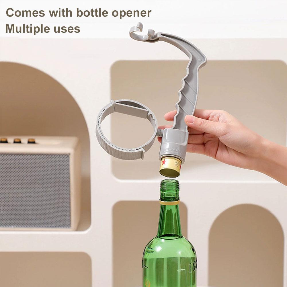 Beverage Bottle Inverting Handle Holder Adjustable Flow Rate Control Drink Bottle Grip Bar Plastic Universal Bottle Holder
