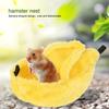 Small Warm Plush Banana shaped Pet   House for Hamster Hammock Bed(Yellow)