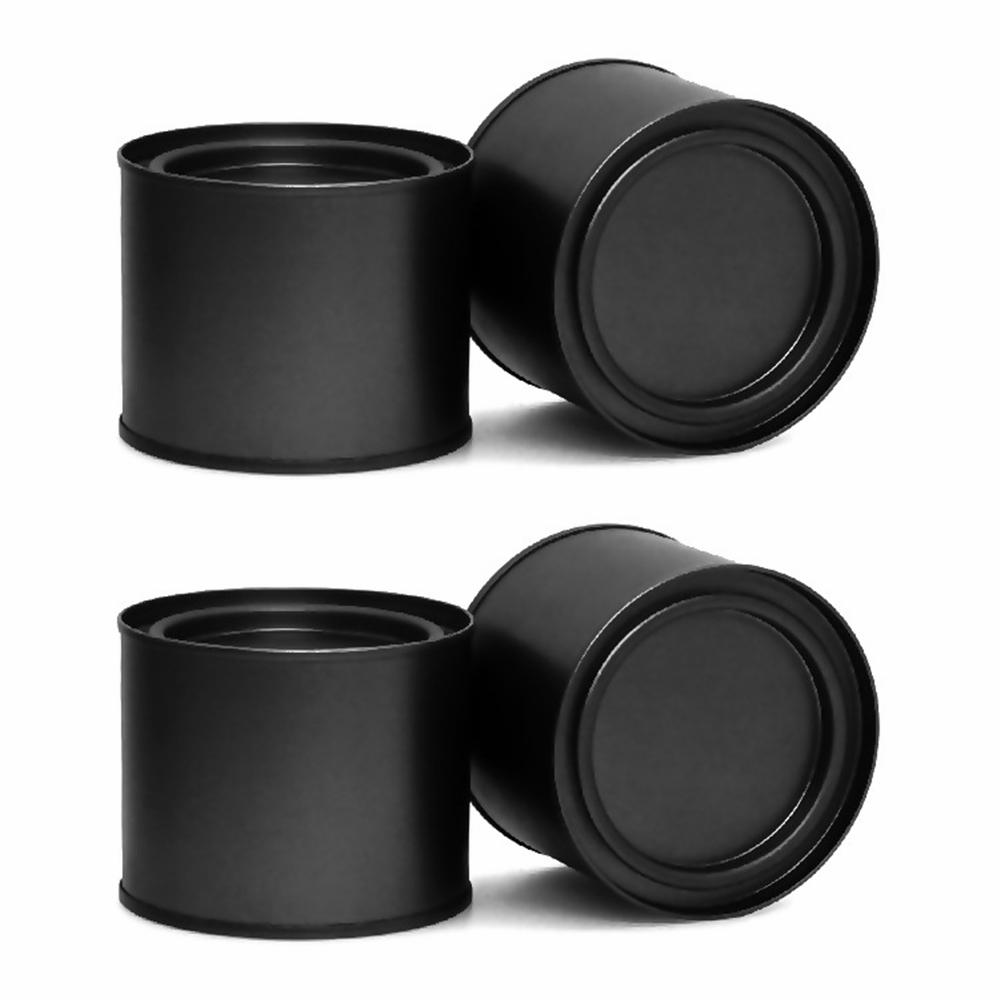 4Pcs/Set Portable Multipurpose Round Mini Seal Metal Tea Can Tinplate Stretch Candle Can Canisters Candy Jar Aromatherapy Box