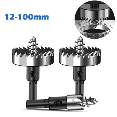 Lochsägensatz 12-100mm Hartmetall-Bohrer Hochleistungs-Lochöffner Lochschneider für Metall Edelstahl Eisen Holz Kunststoff usw.