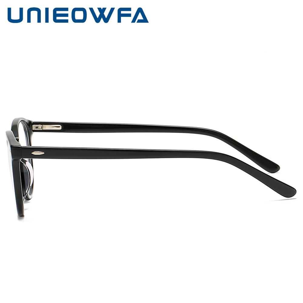 UNIEOWFA Acetate Round Optical Glasses for Men Frame Retro Prescription Eyeglasses Frame Male High Myopia Eyewear Frame Brand